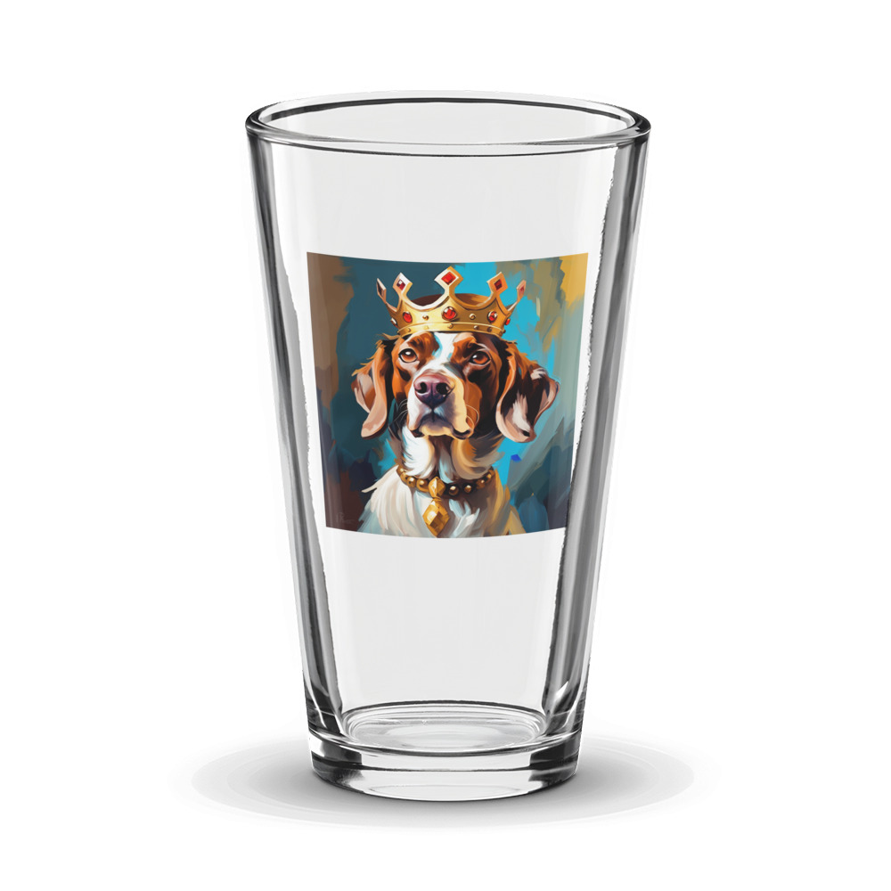 PugMug Custom Pointer Dog Glass Tumbler