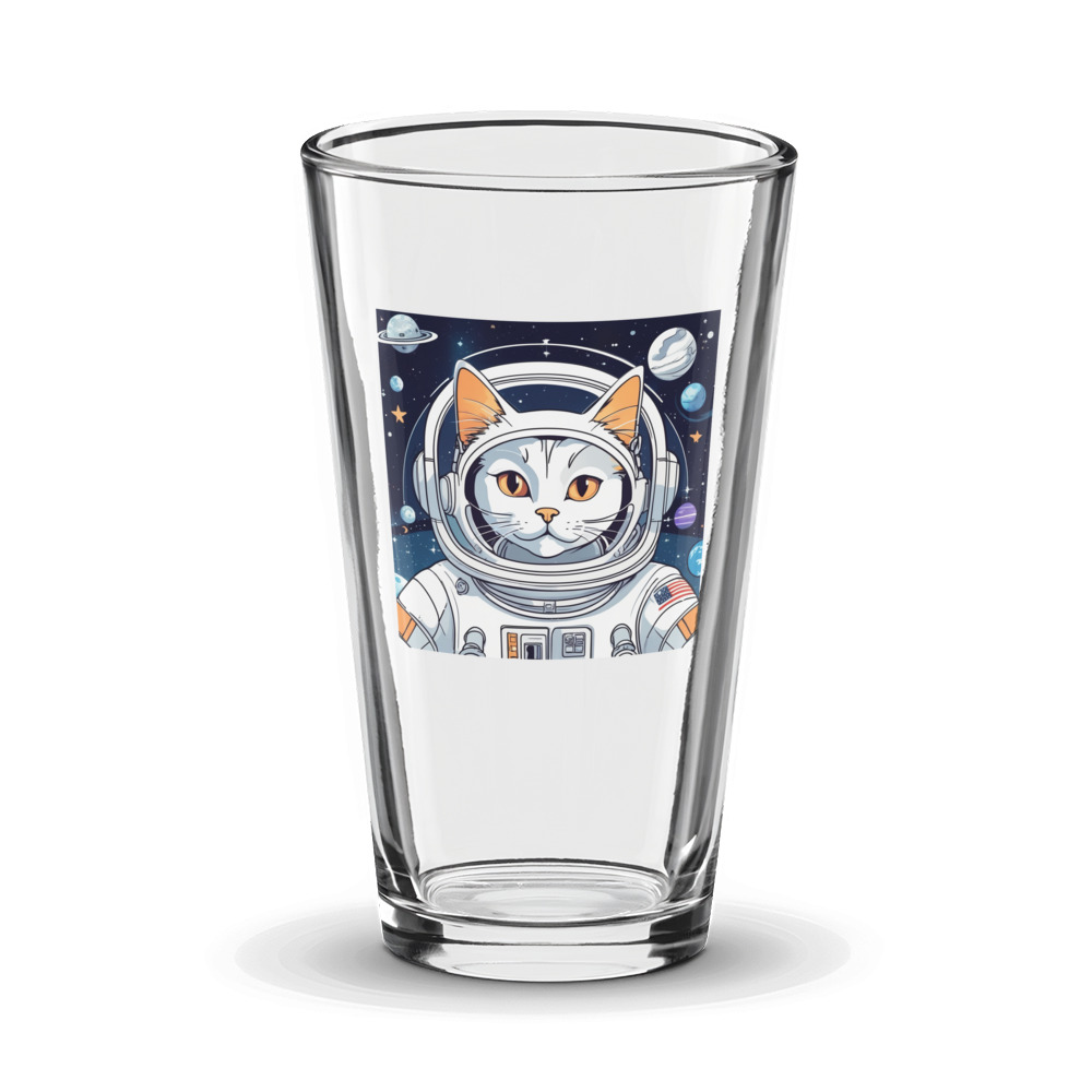 PugMug Custom White Companion Cat Glass Tumbler