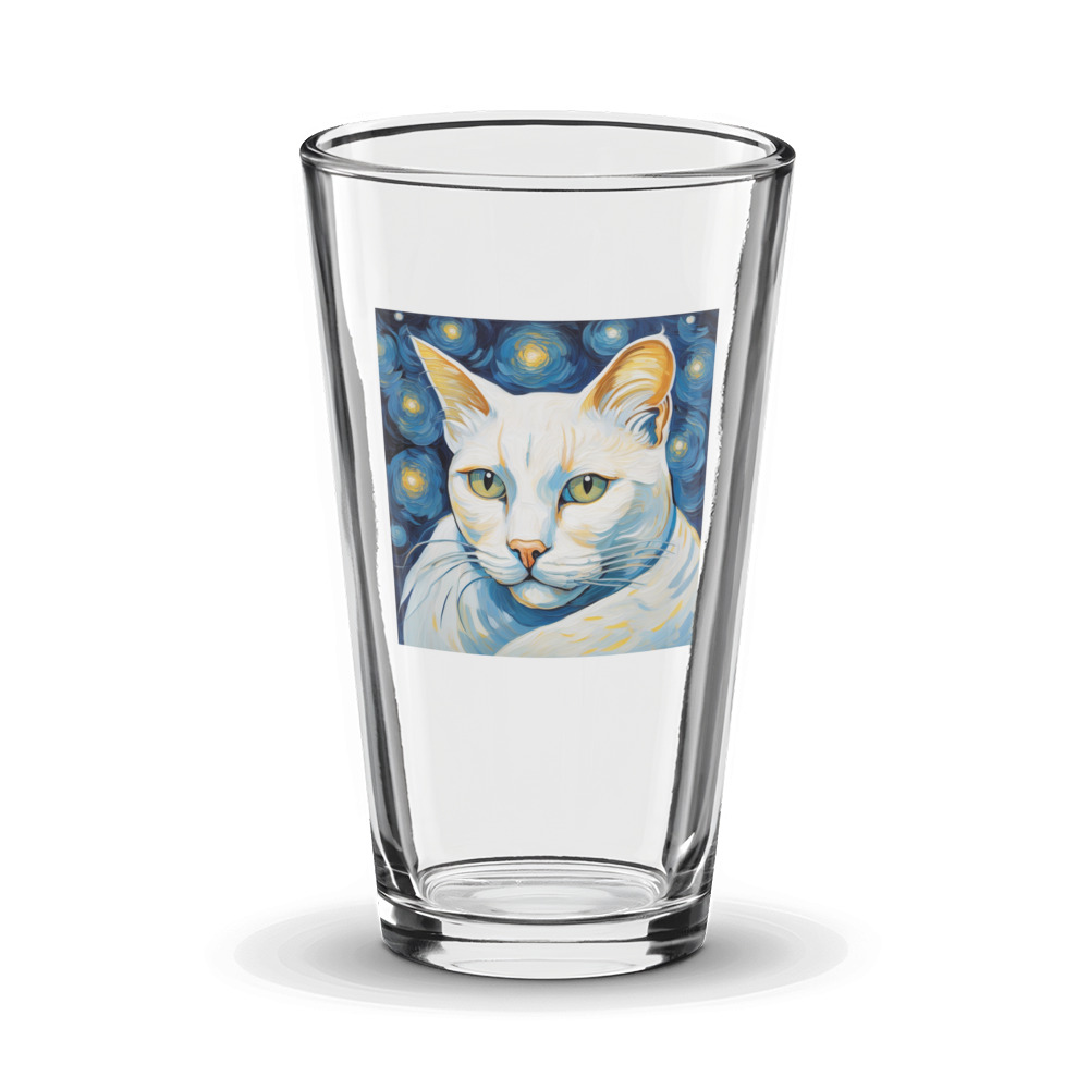 PugMug Custom White Exotic Cat Glass Tumbler