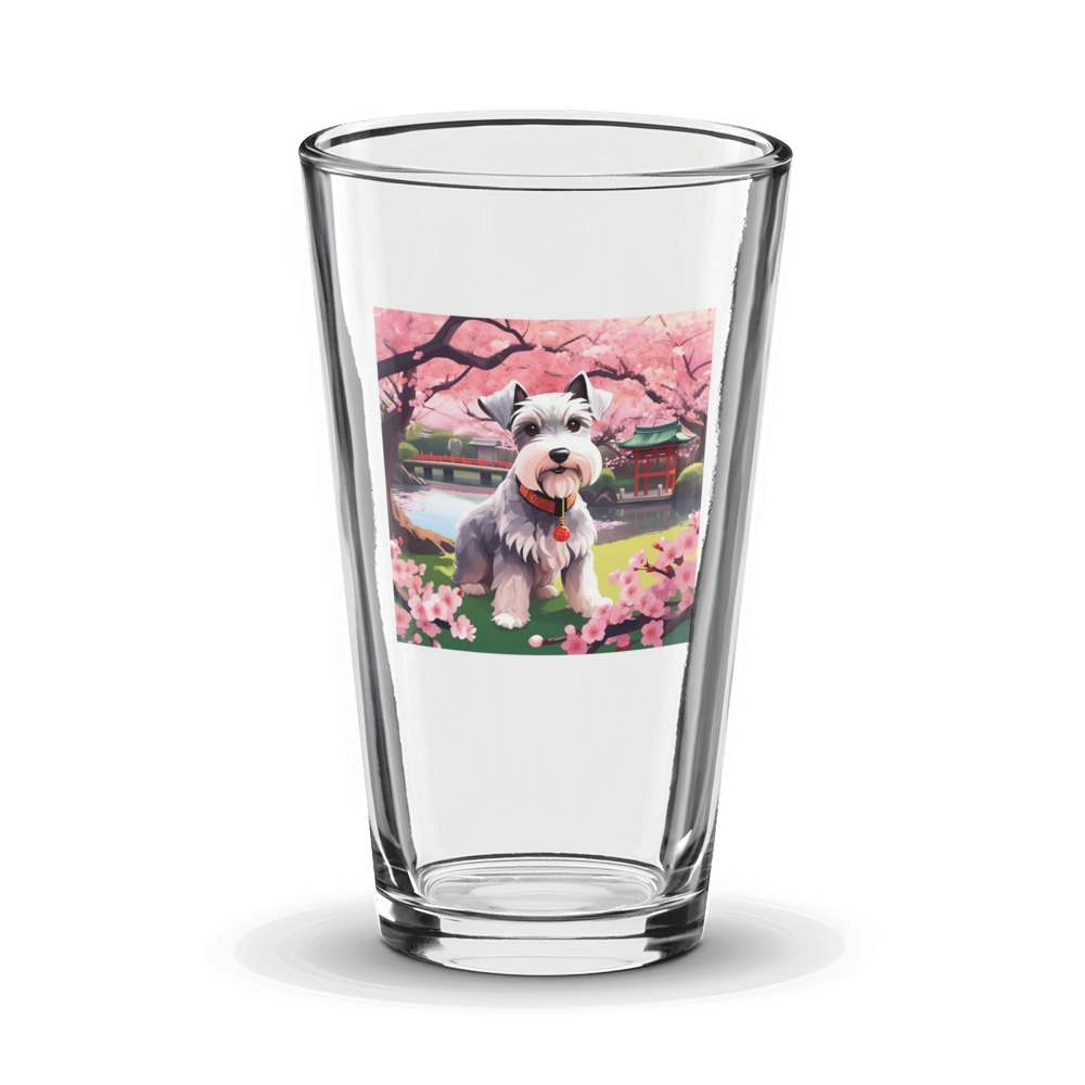 PugMug Custom Miniature Schnauzer Glass Tumbler