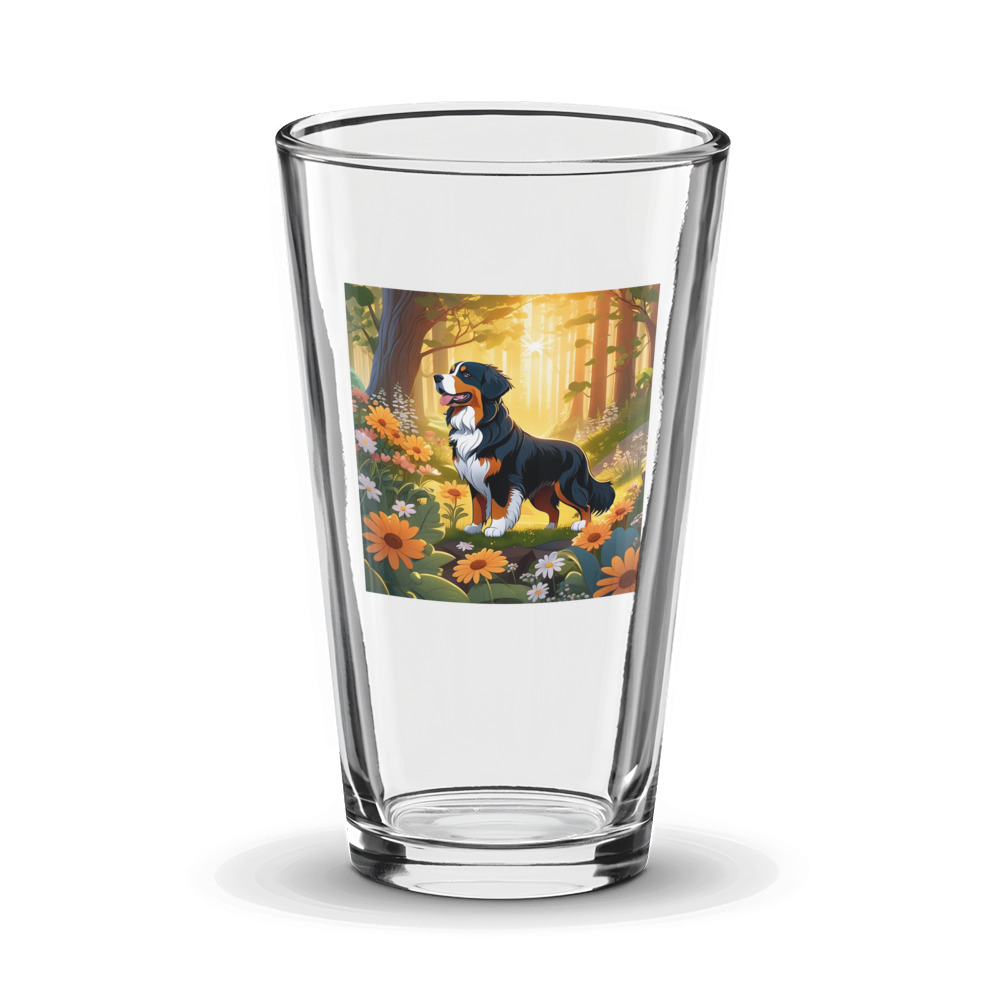 PugMug Custom Bernese Mountain Dog Glass Tumbler