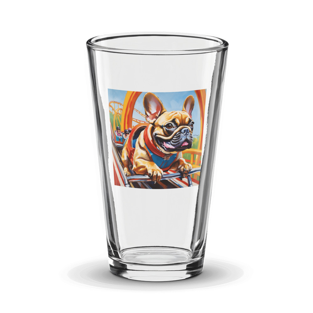 PugMug Custom Tan French Bulldog Glass Tumbler