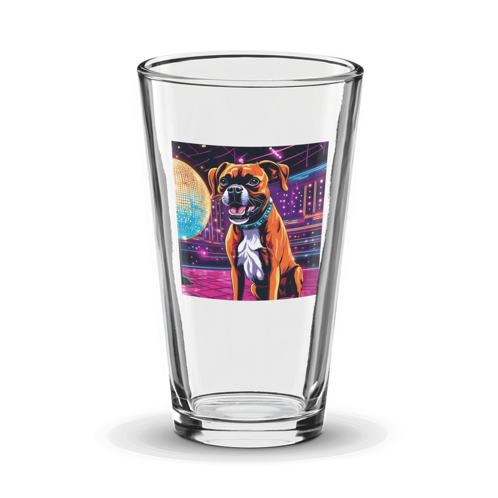 PugMug Custom Boxer Dog Glass Tumbler
