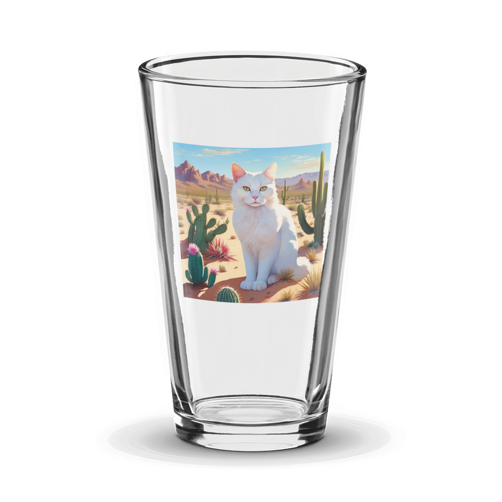 PugMug Custom White Companion Cat Glass Tumbler