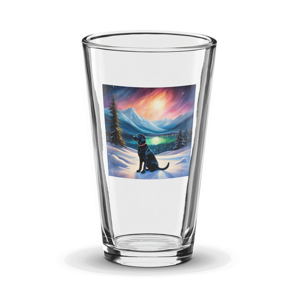 PugMug Custom Black Labrador Retriever Glass Tumbler