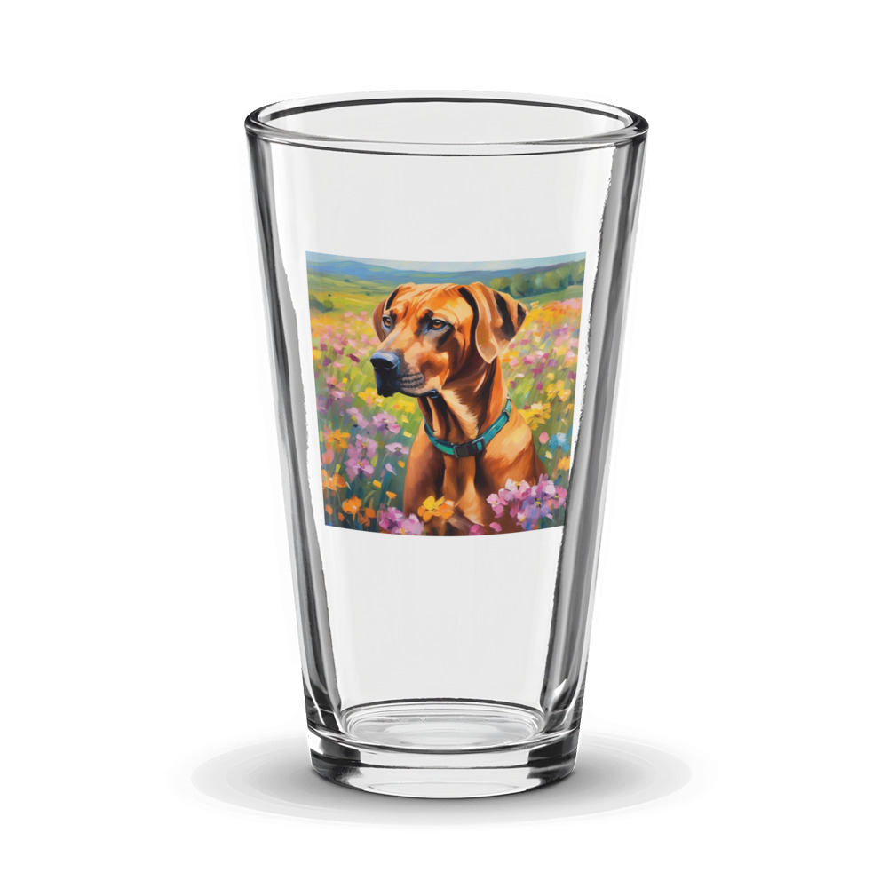 PugMug Custom Rhodesian Ridgeback Glass Tumbler