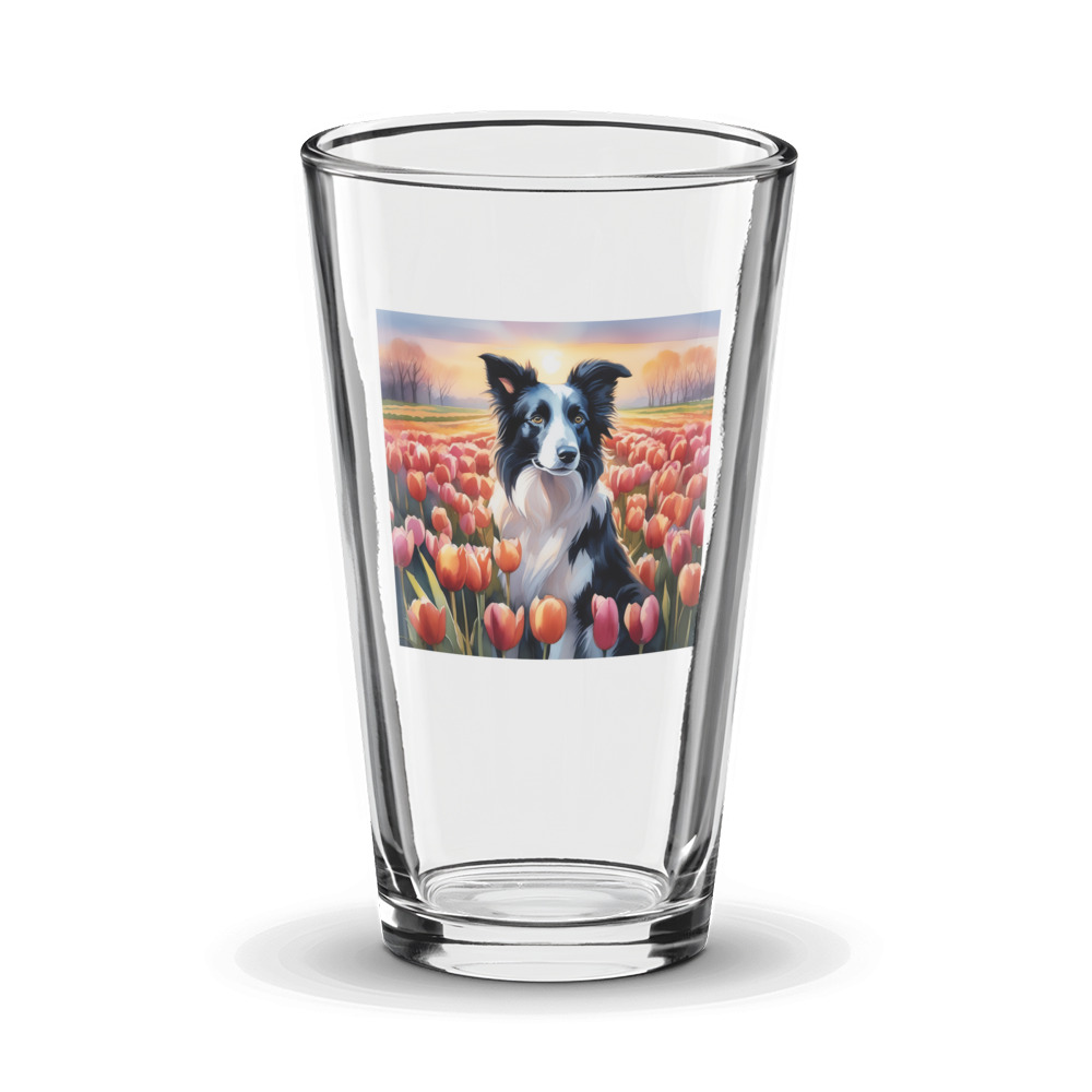 PugMug Custom Border Collie Glass Tumbler