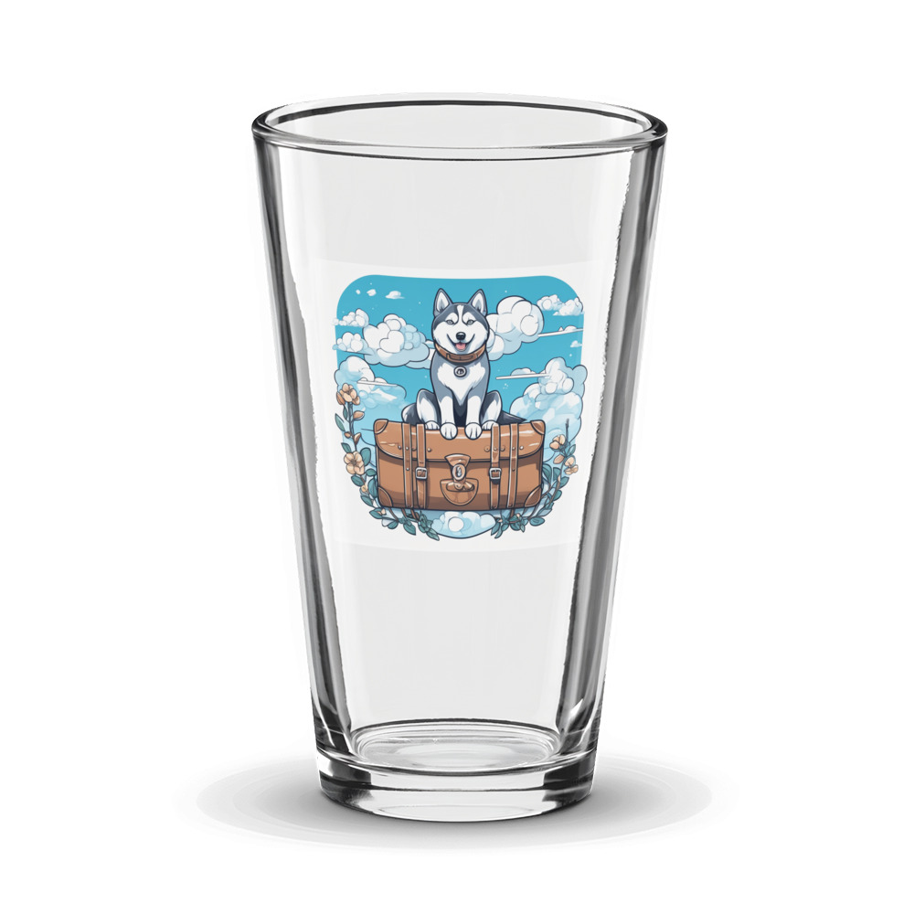 PugMug Custom Siberian Husky Glass Tumbler