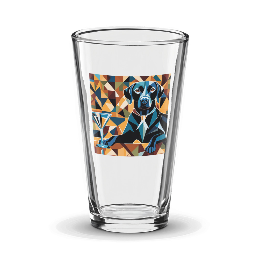 PugMug Custom Black Labrador Retriever Glass Tumbler