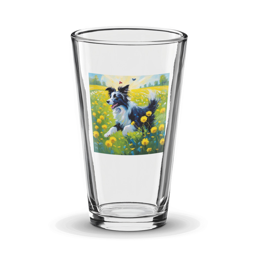 PugMug Custom Border Collie Glass Tumbler
