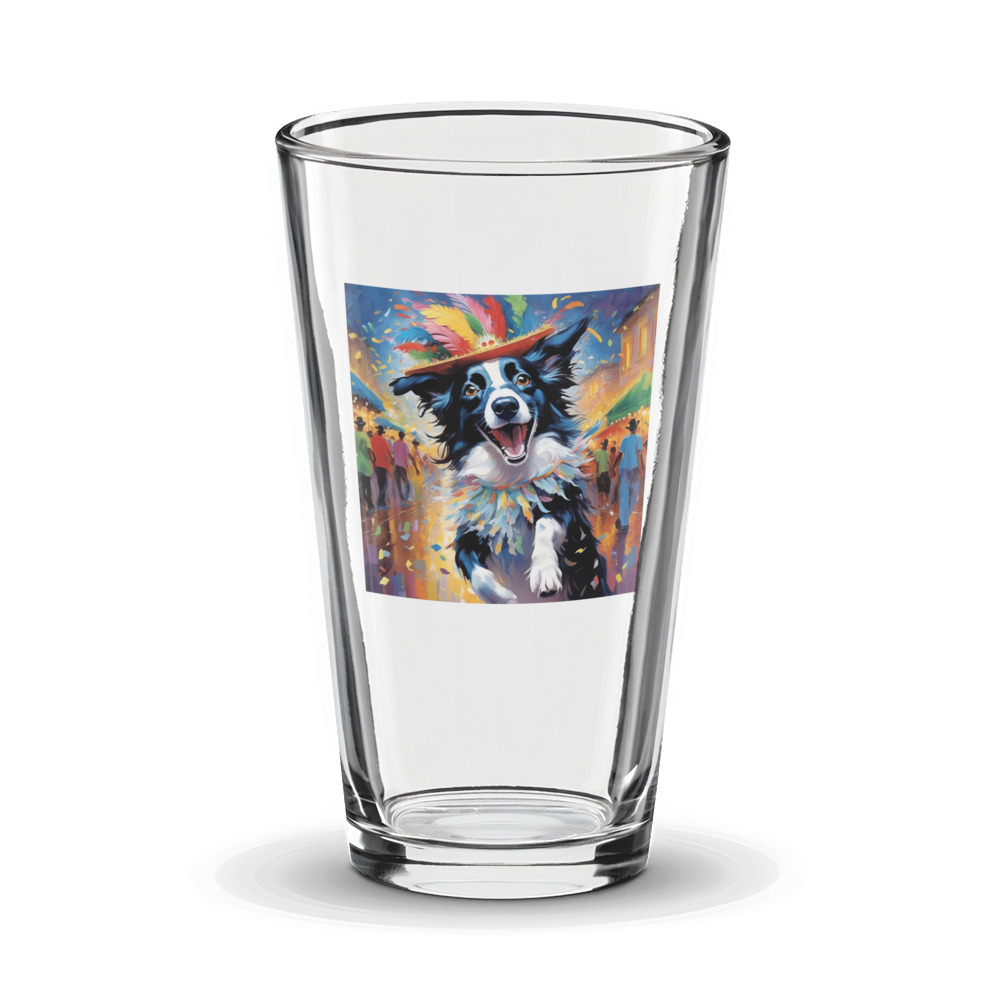 PugMug Custom Border Collie Glass Tumbler