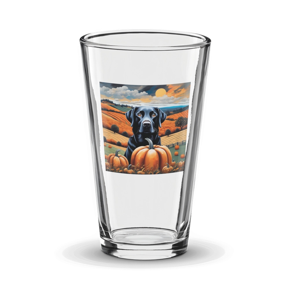 PugMug Custom Black Labrador Retriever Glass Tumbler
