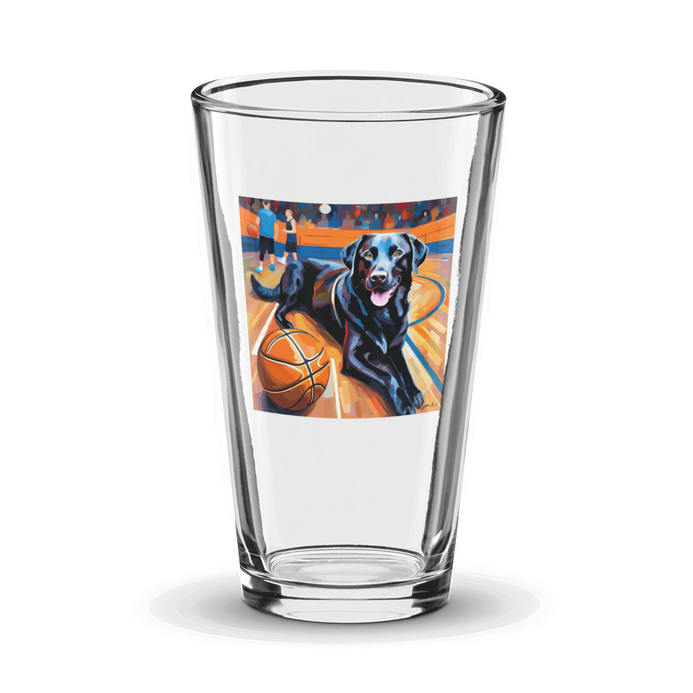 PugMug Custom Black Labrador Retriever Glass Tumbler