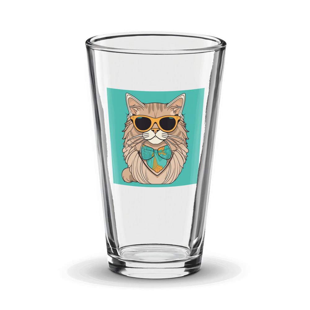 PugMug Custom Tabby Persian Cat Glass Tumbler
