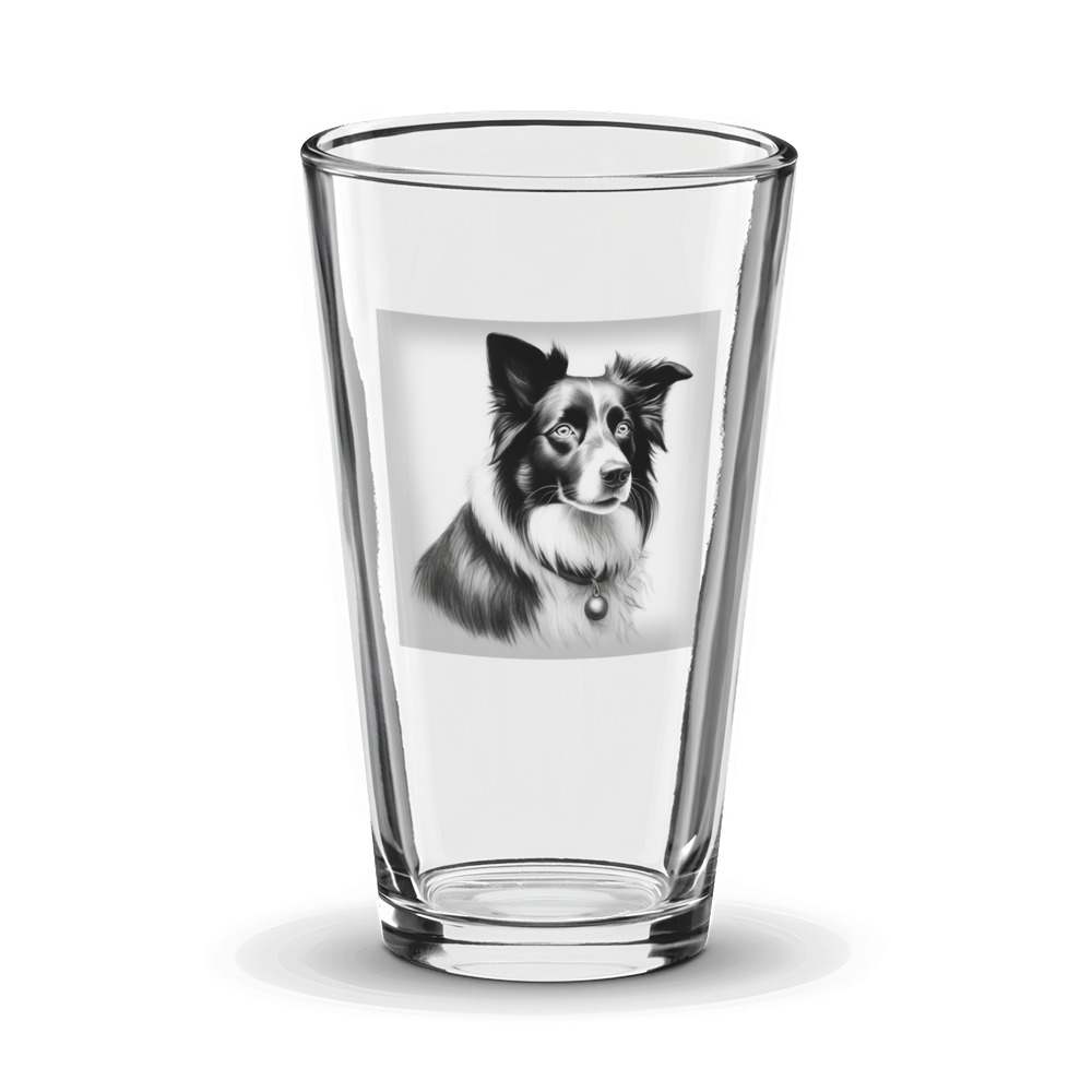 PugMug Custom Border Collie Glass Tumbler