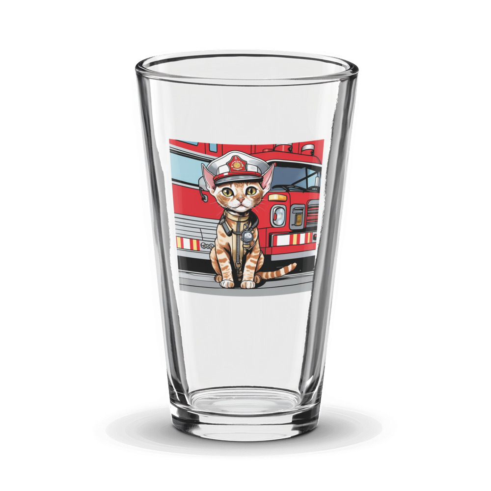 PugMug Custom Tabby Devon Rex Cat Glass Tumbler