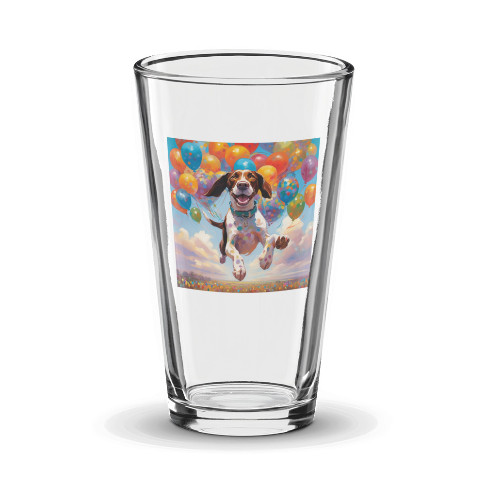 PugMug Custom Pointer Dog Glass Tumbler