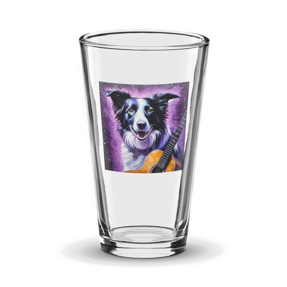 PugMug Custom Border Collie Glass Tumbler