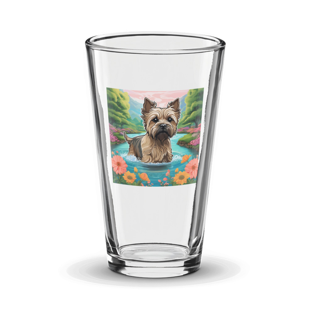 PugMug Custom Cairn Terrier Glass Tumbler