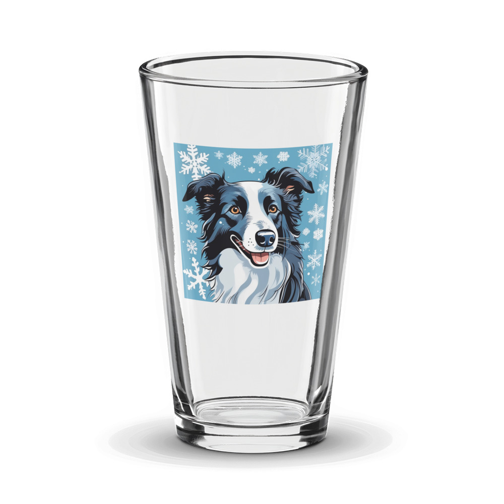 PugMug Custom Border Collie Glass Tumbler