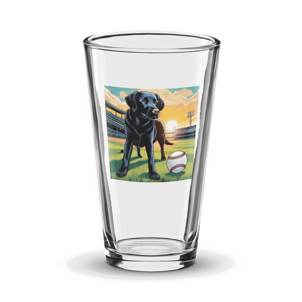 PugMug Custom Black Labrador Retriever Glass Tumbler