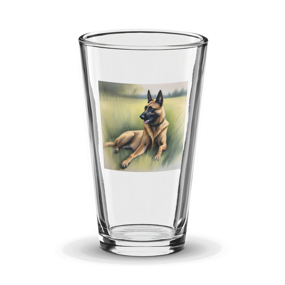 PugMug Custom Belgian Malinois Glass Tumbler