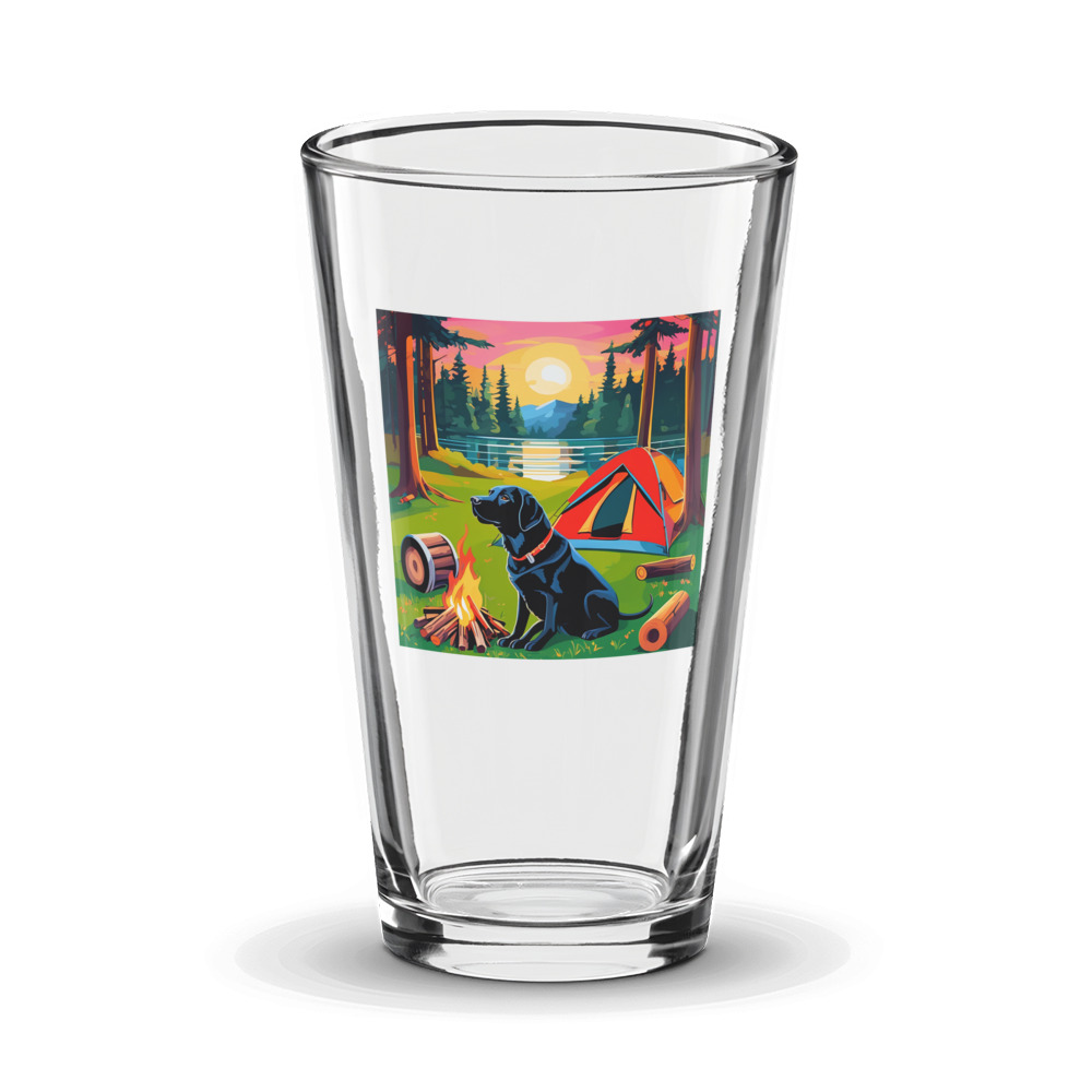 PugMug Custom Black Labrador Retriever Glass Tumbler