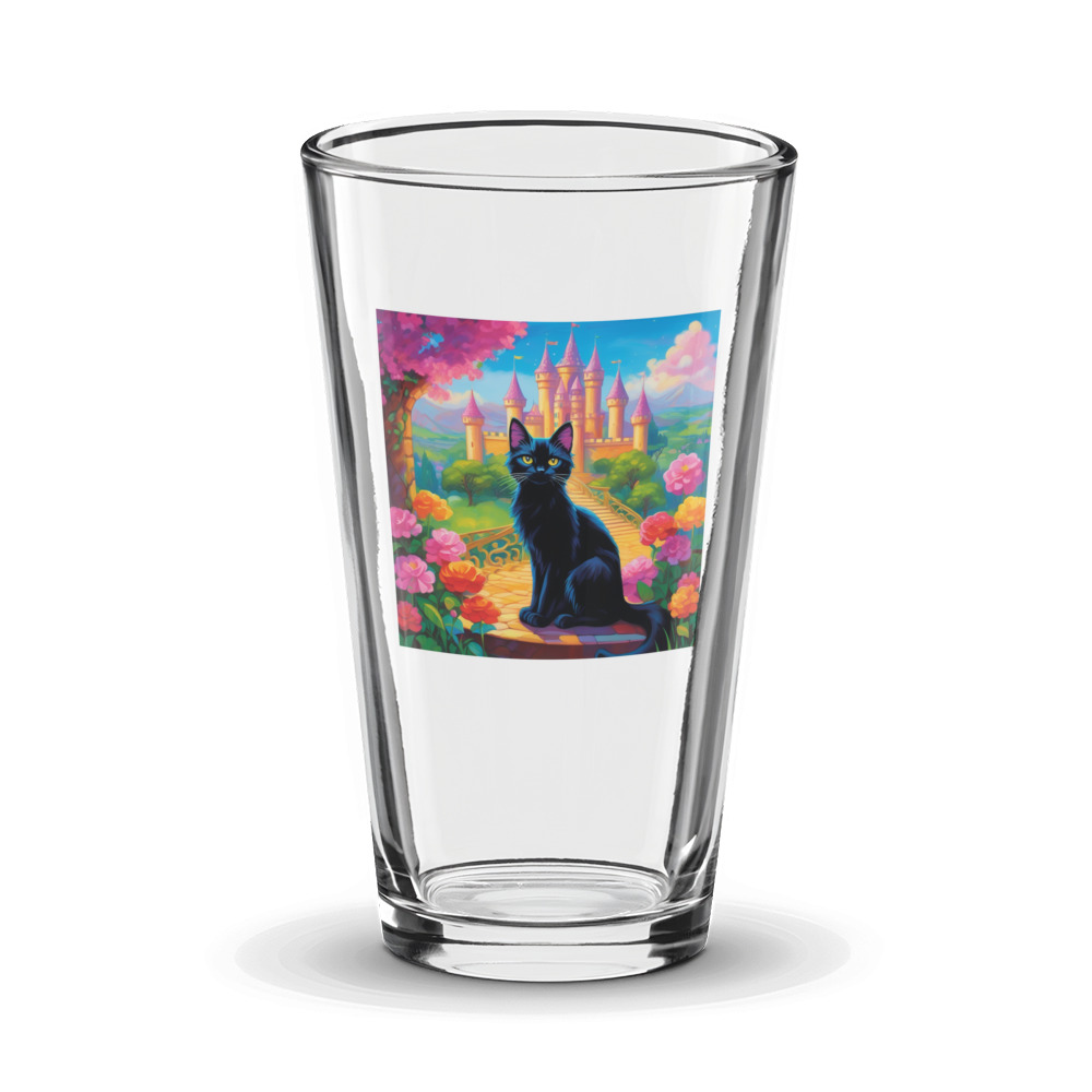 PugMug Custom Black Companion Cat Glass Tumbler