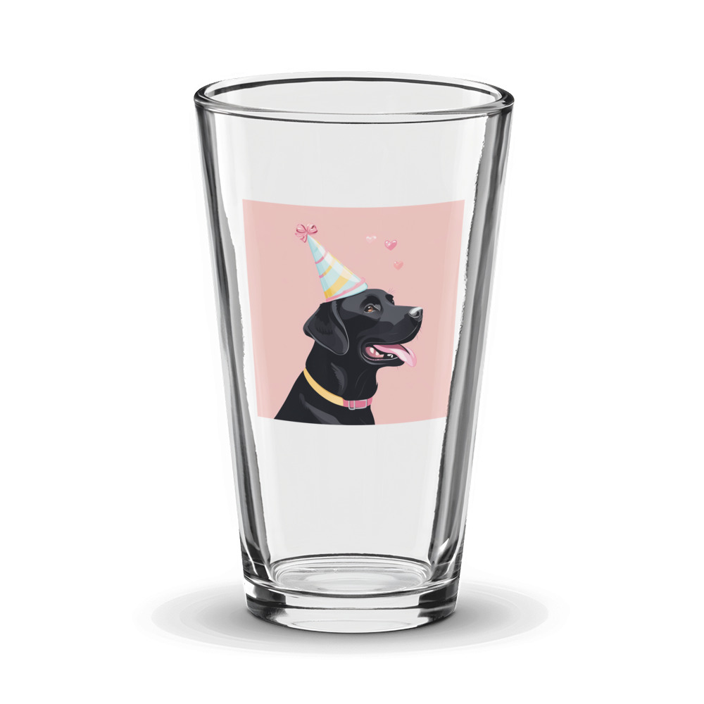 PugMug Custom Black Labrador Retriever Glass Tumbler