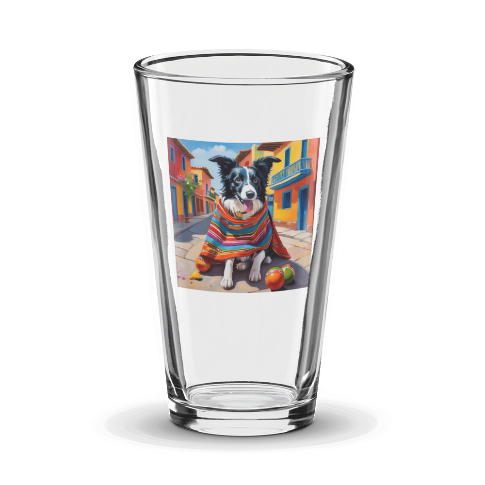 PugMug Custom Border Collie Glass Tumbler
