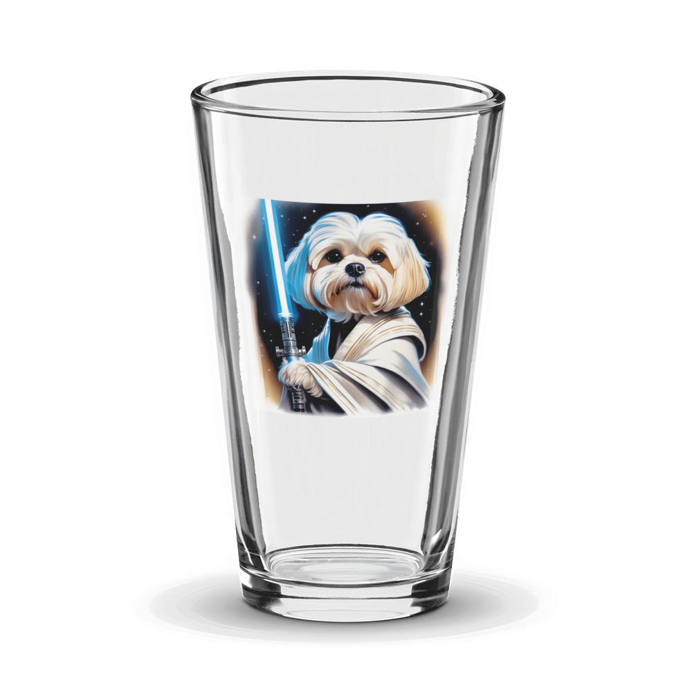 PugMug Custom Maltese Dog Glass Tumbler
