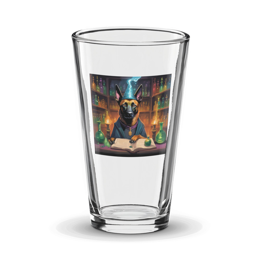 PugMug Custom Belgian Malinois Glass Tumbler