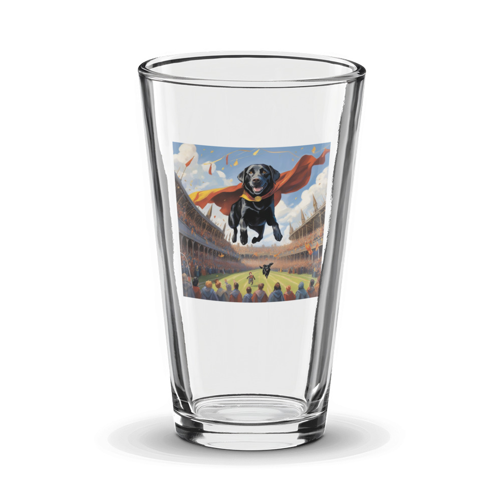 PugMug Custom Black Labrador Retriever Glass Tumbler