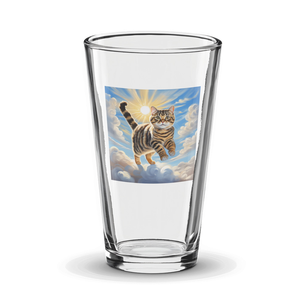 PugMug Custom Tabby Scottish Fold Cat Glass Tumbler