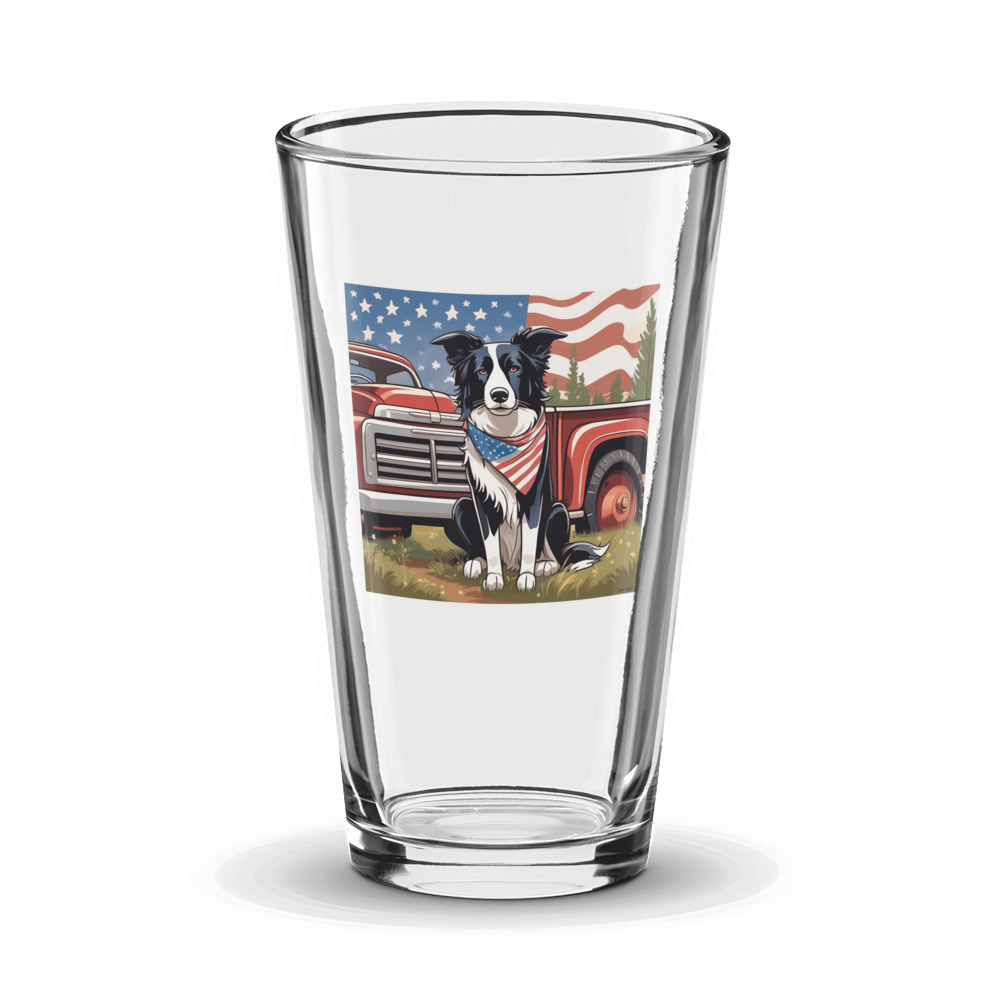 PugMug Custom Border Collie Glass Tumbler