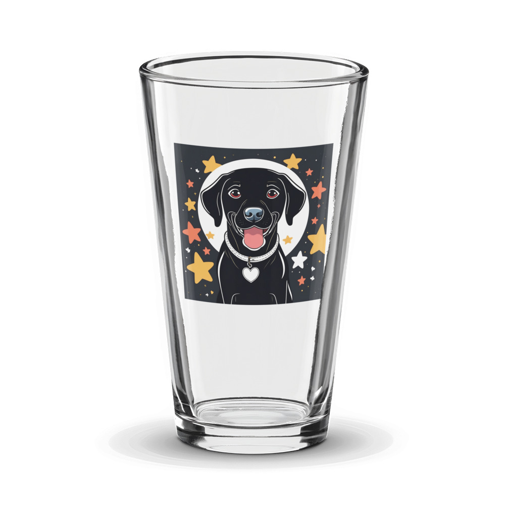 PugMug Custom Black Labrador Retriever Glass Tumbler