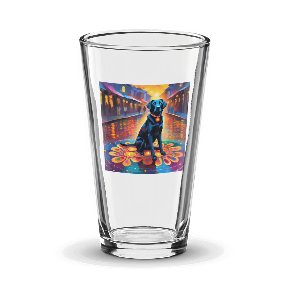 PugMug Custom Black Labrador Retriever Glass Tumbler