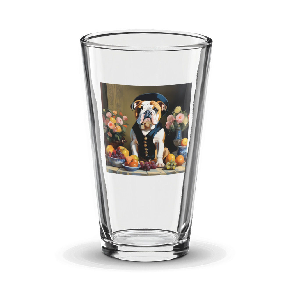 PugMug Custom Bulldog Glass Tumbler