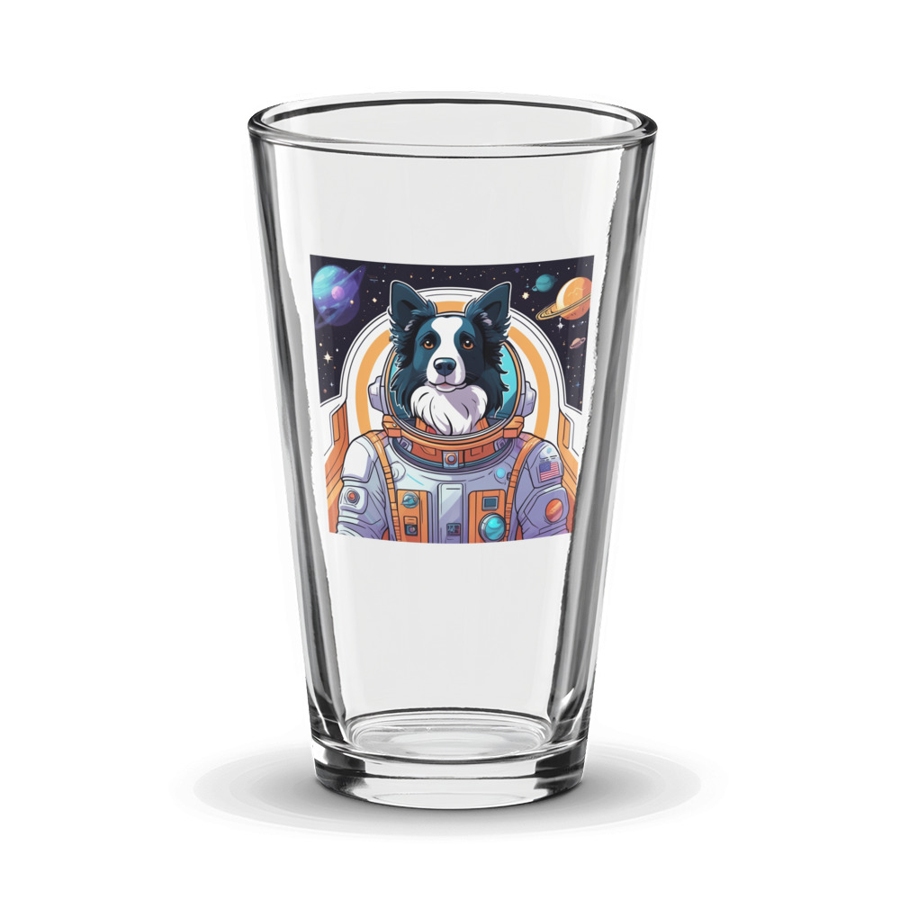 PugMug Custom Border Collie Glass Tumbler