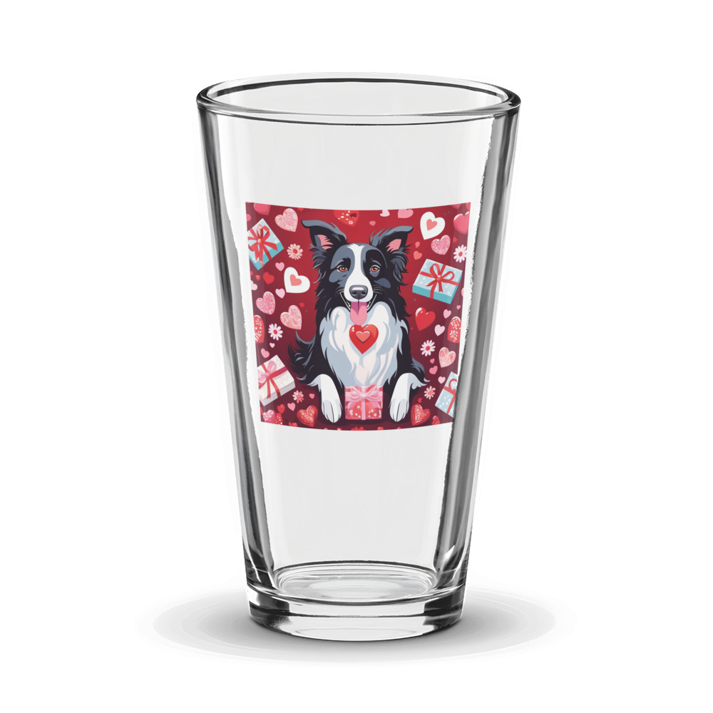 PugMug Custom Border Collie Glass Tumbler