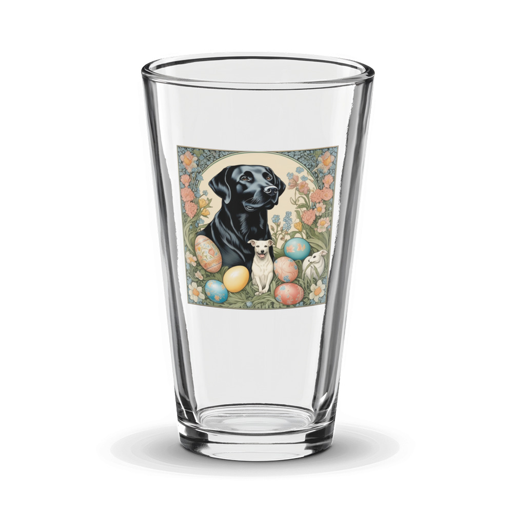 PugMug Custom Black Labrador Retriever Glass Tumbler