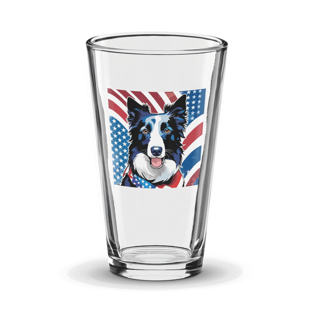 PugMug Custom Border Collie Glass Tumbler