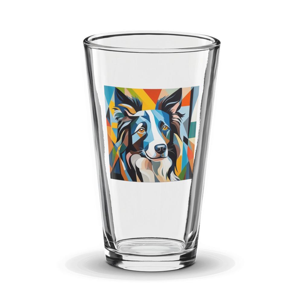 PugMug Custom Border Collie Glass Tumbler