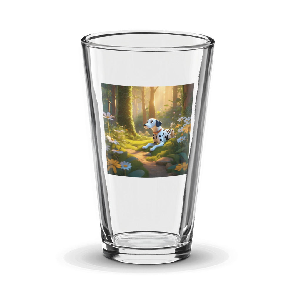 PugMug Custom Dalmatian Glass Tumbler