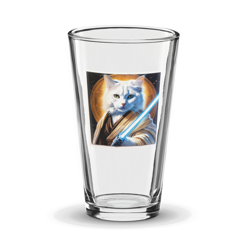 PugMug Custom White Companion Cat Glass Tumbler