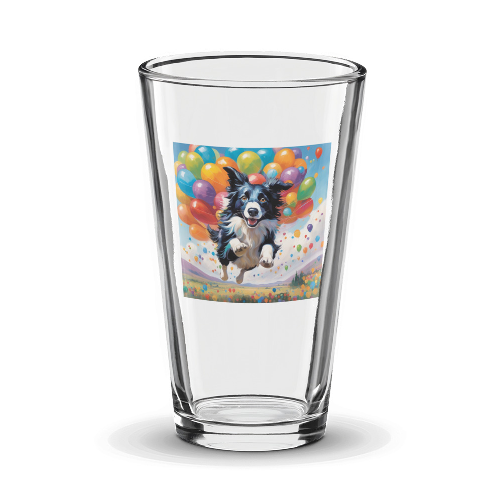 PugMug Custom Border Collie Glass Tumbler