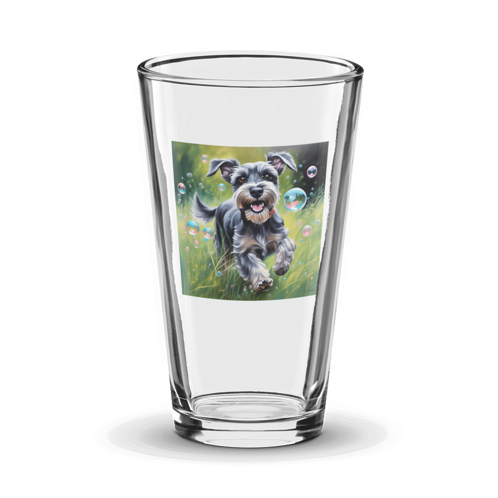 PugMug Custom Miniature Schnauzer Glass Tumbler