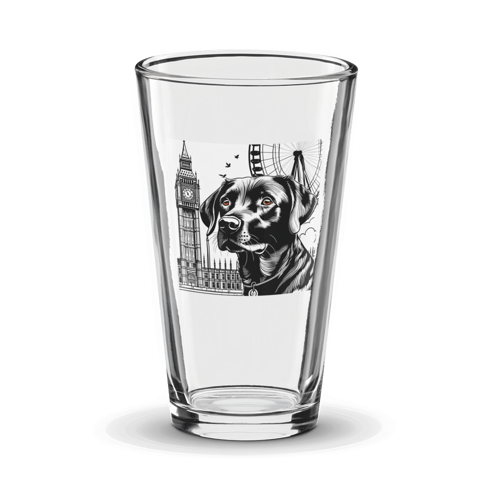 PugMug Custom Black Labrador Retriever Glass Tumbler