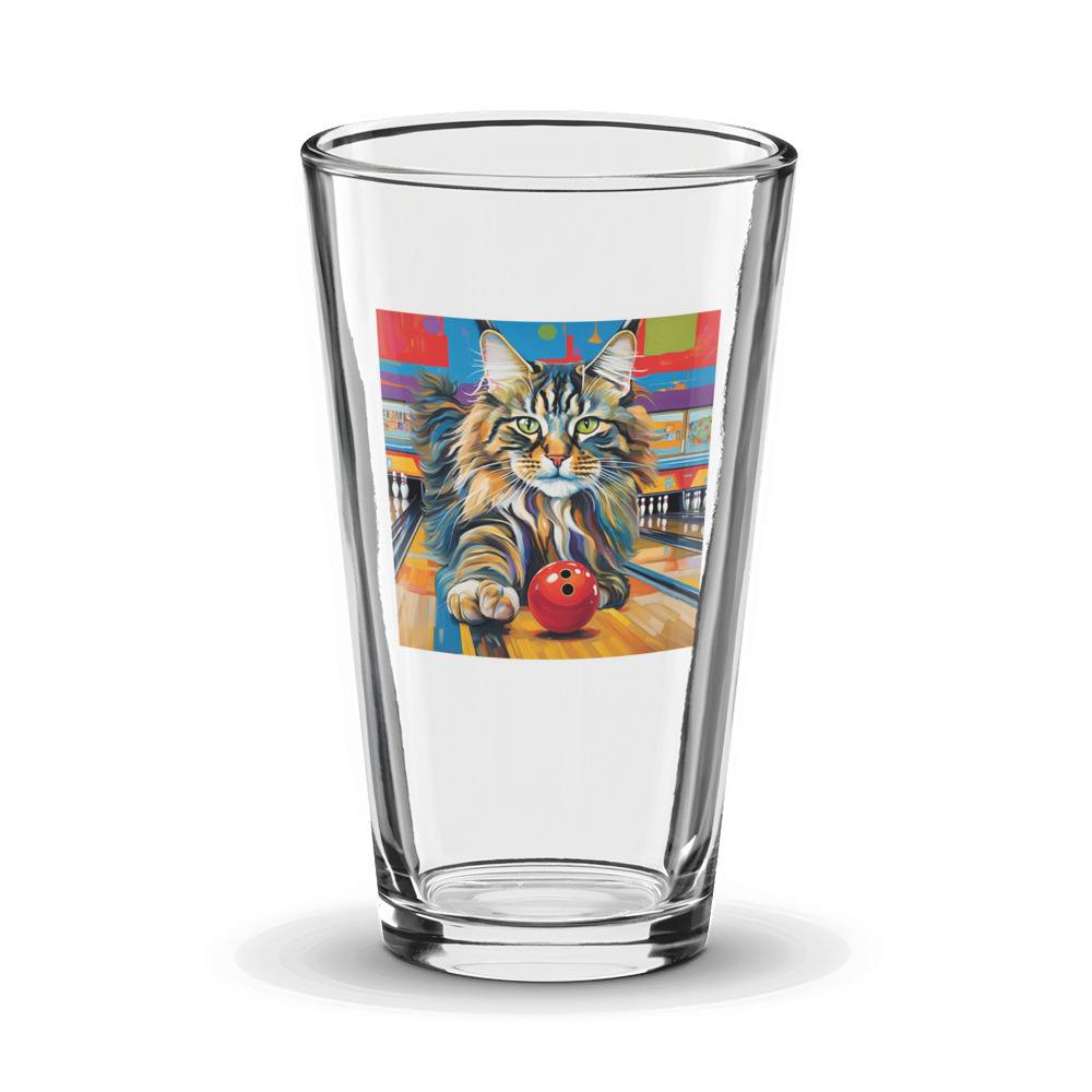 PugMug Custom Tabby Maine Coon Cat Glass Tumbler