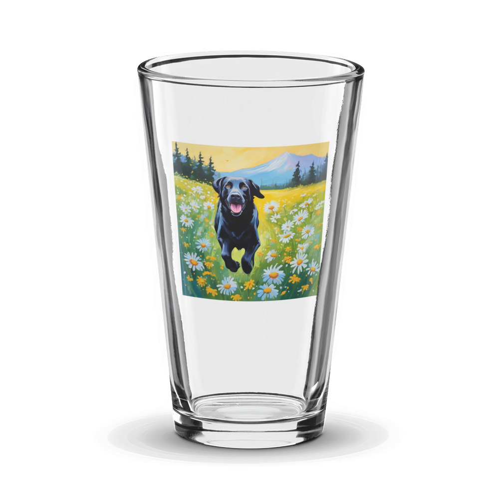 PugMug Custom Black Labrador Retriever Glass Tumbler